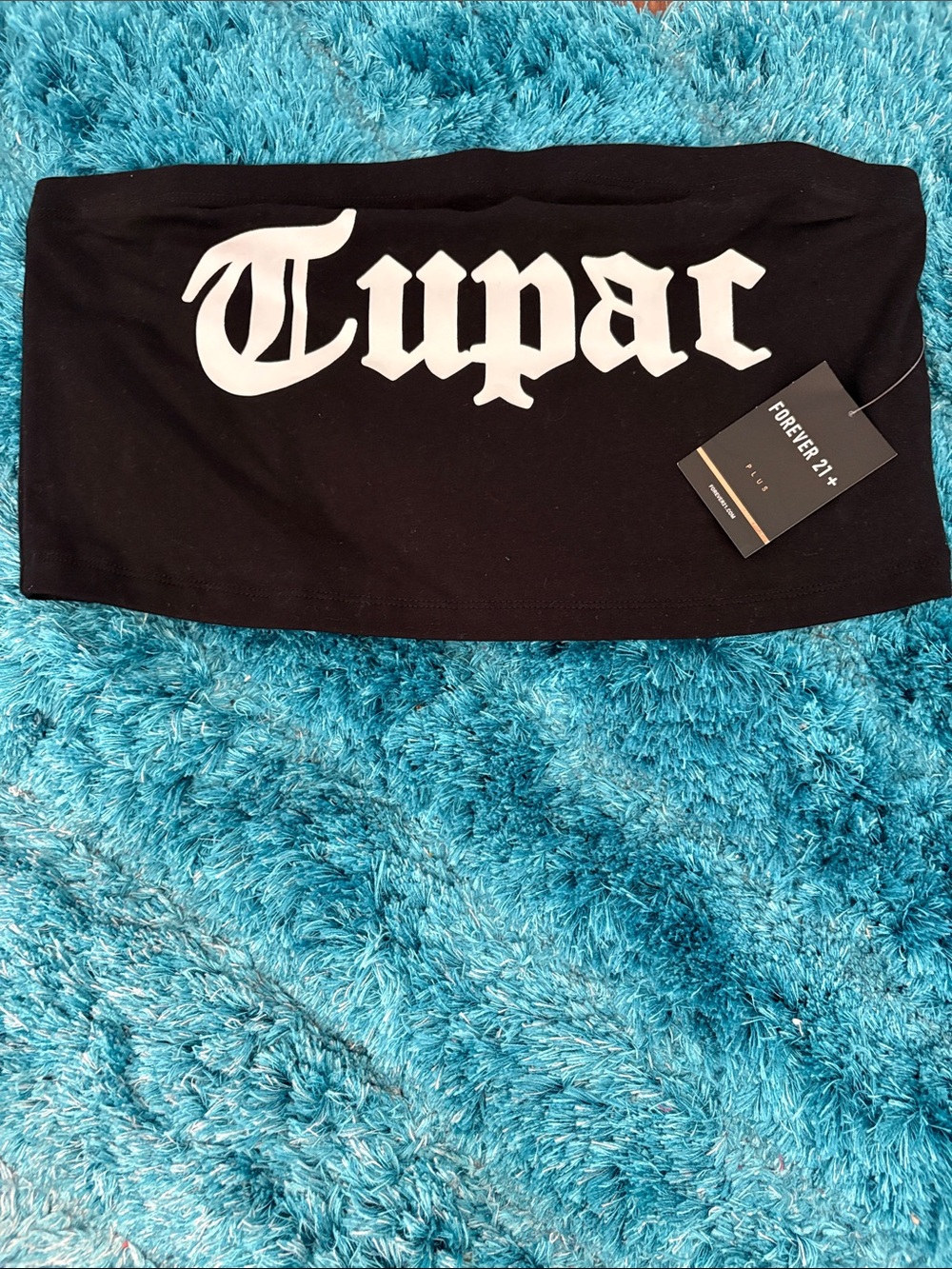 Forever 21 Black Strapless 'Tupar' Tube Crop Top - Picture 2 of 3